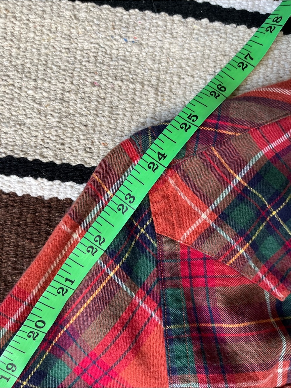 -SOLD- Vtg Ralph Lauren Western Blue Label wool/cotton flannel luxury 90s - Picture 9 of 11
